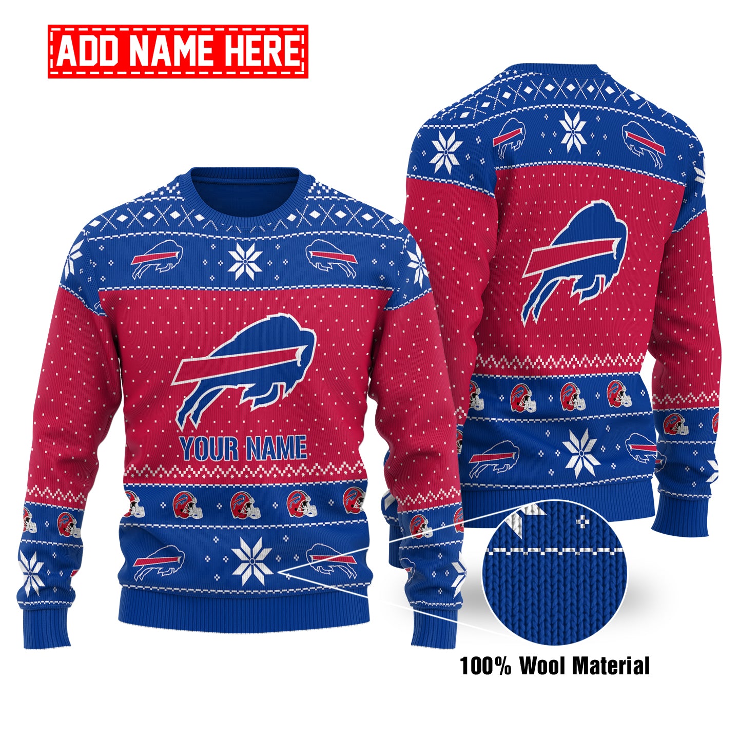 Buffalo Bills Personalized Woolen Sweater BGSWT109