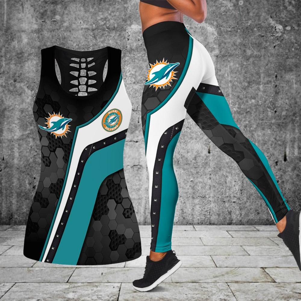 Miami Dolphins Leggings And Tank Top BG258
