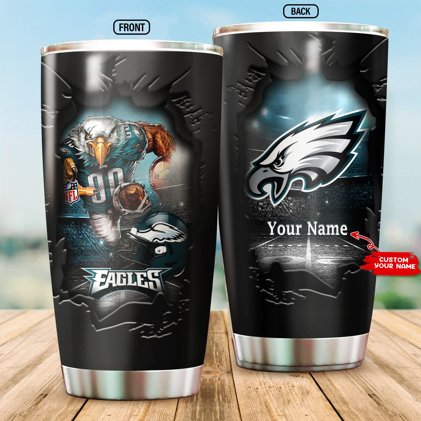 Philadelphia Eagles Personalized Tumbler BG647