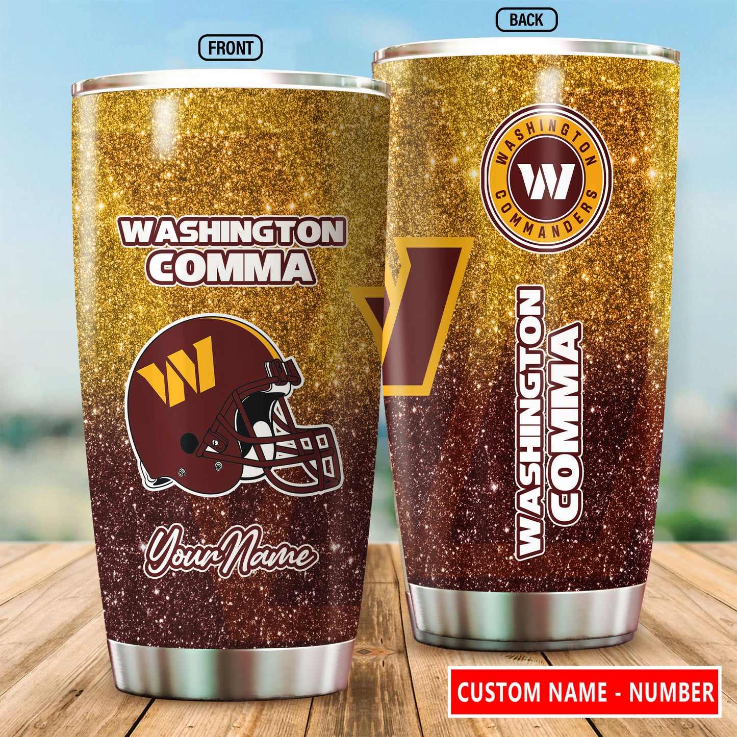 Washington Commanders Personalized Tumbler BGTUM675