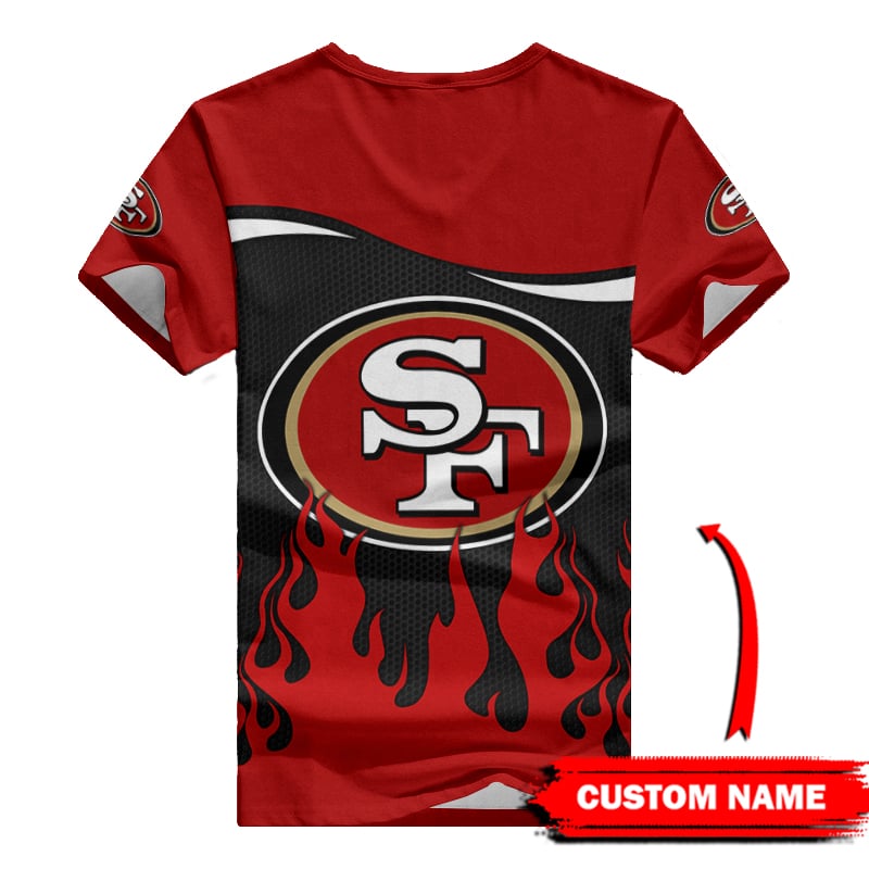 San Francisco 49ers Personalized V-neck Women T-shirt BG800