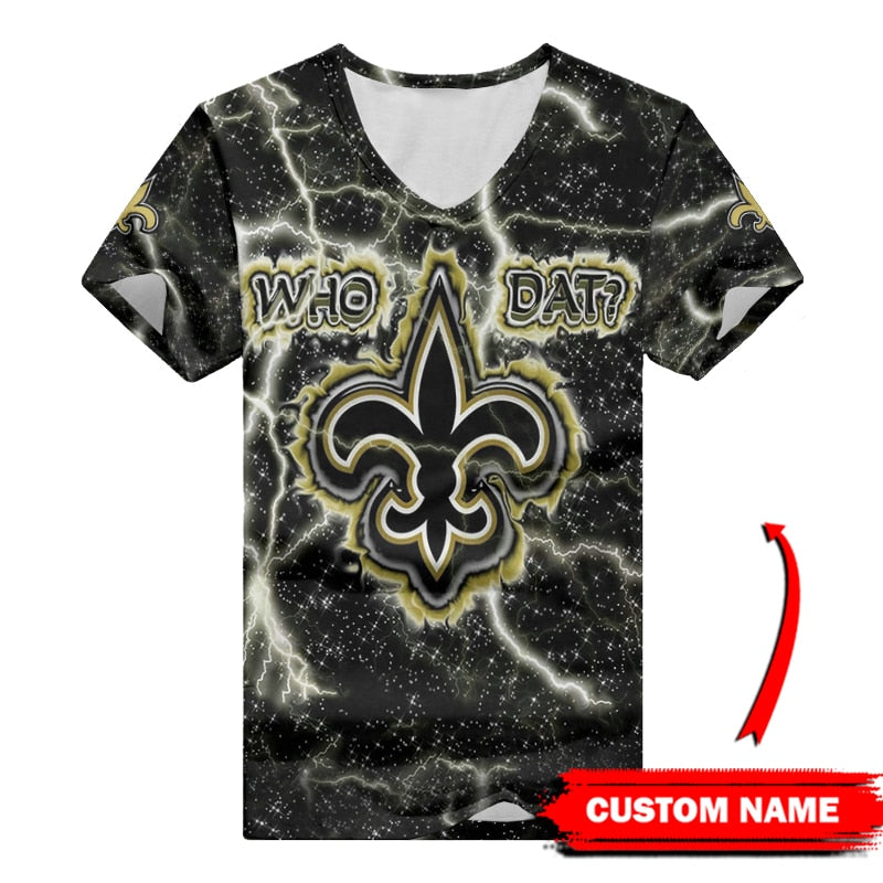 New Orleans Saints Personalized V-neck Women T-shirt BG957