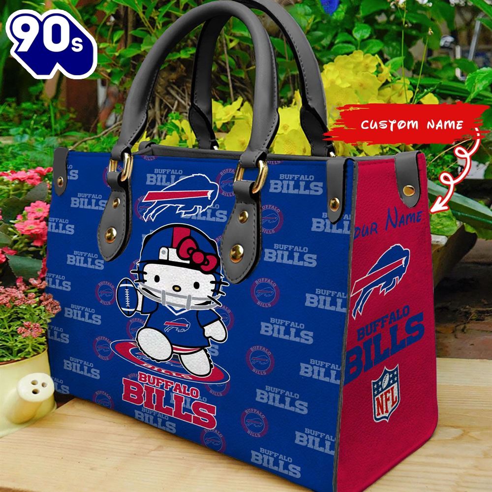 Buffalo Bills Kitty Personalized Leather Hand Bag BBLTHB899