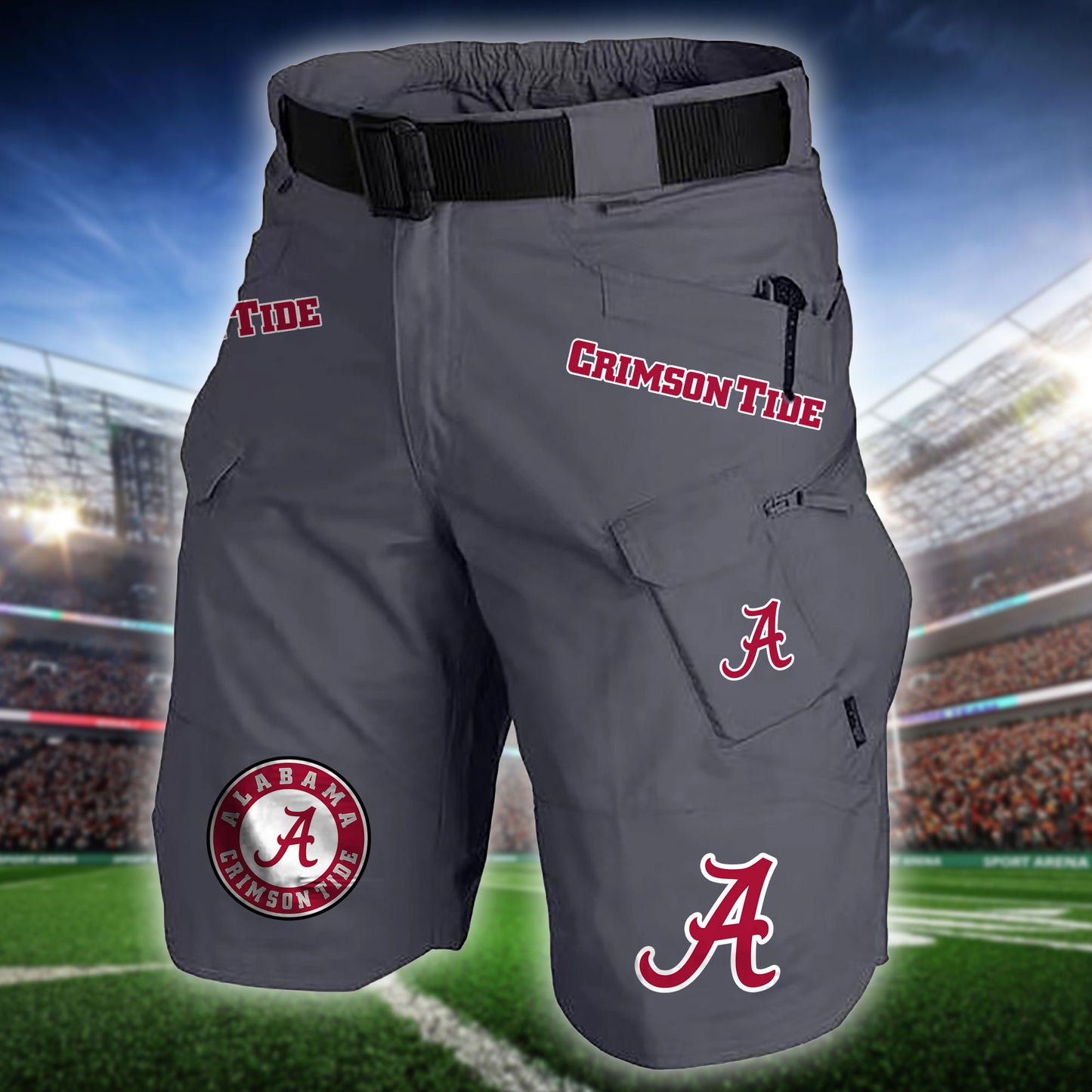 Alabama Crimson Tide Limited Edition Front Pockets Men Shorts (Belt Not Included) AZBTFPMS000183