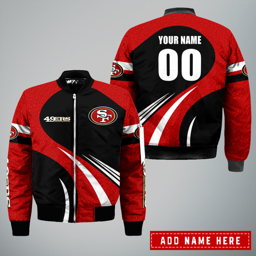 San Francisco 49ers Personalized Thick Bomber Jacket CSBBT211
