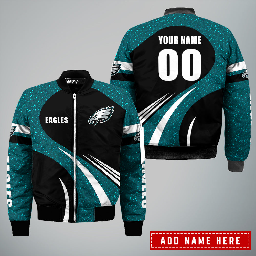 Philadelphia Eagles Personalized Thick Bomber Jacket CSBBT212