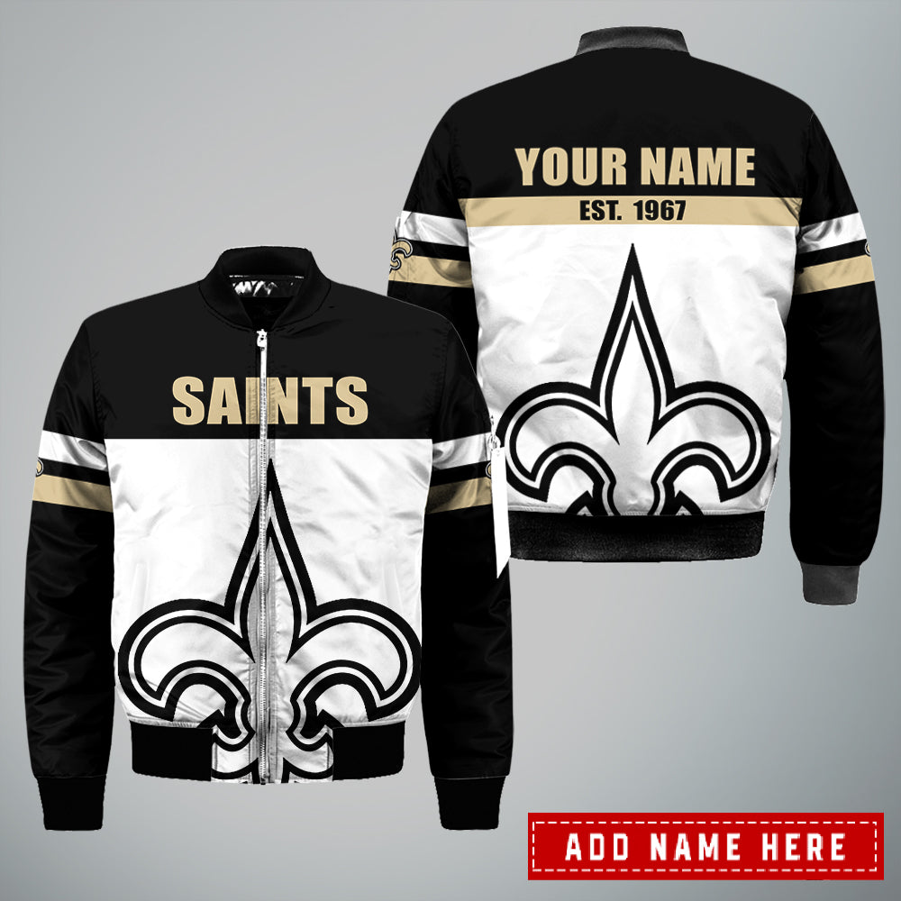 New Orleans Saints Personalized Thick Bomber Jacket CSBBT215