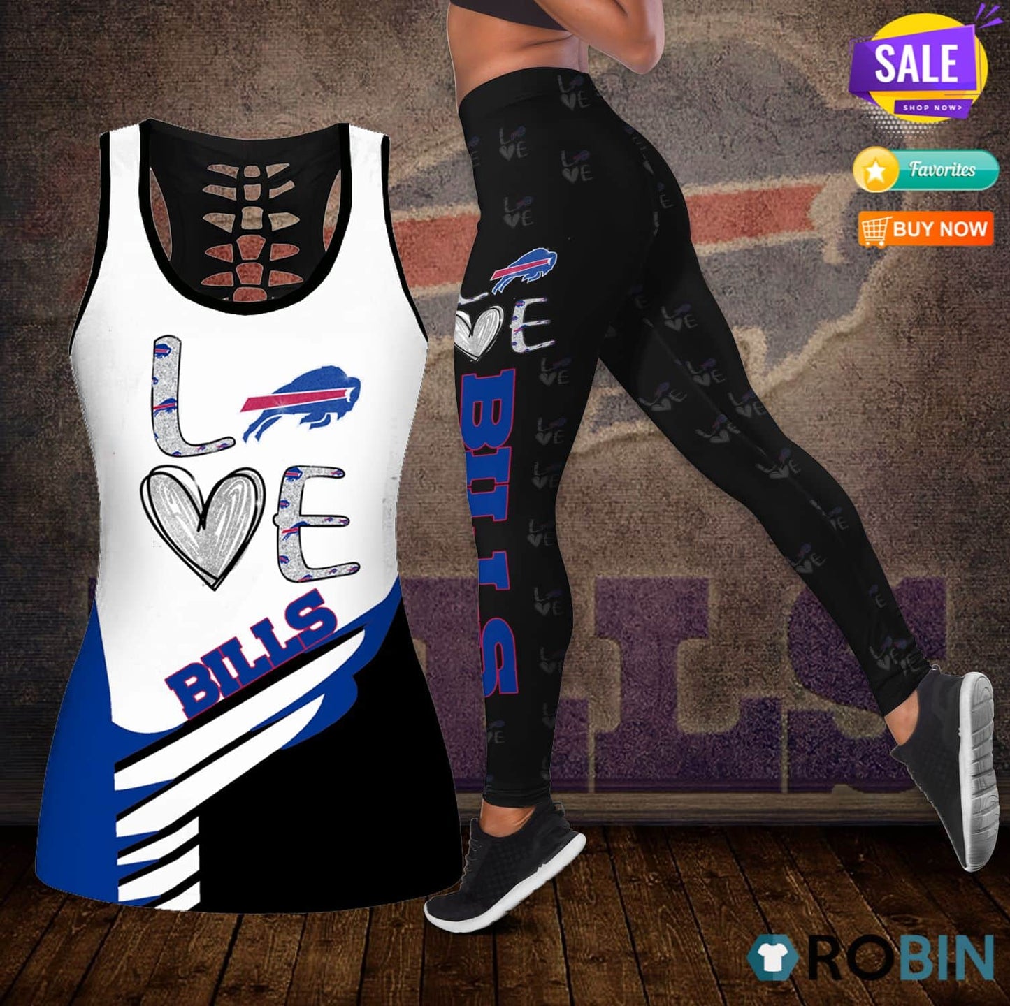 Buffalo Bills Leggings And Tank Top BG169