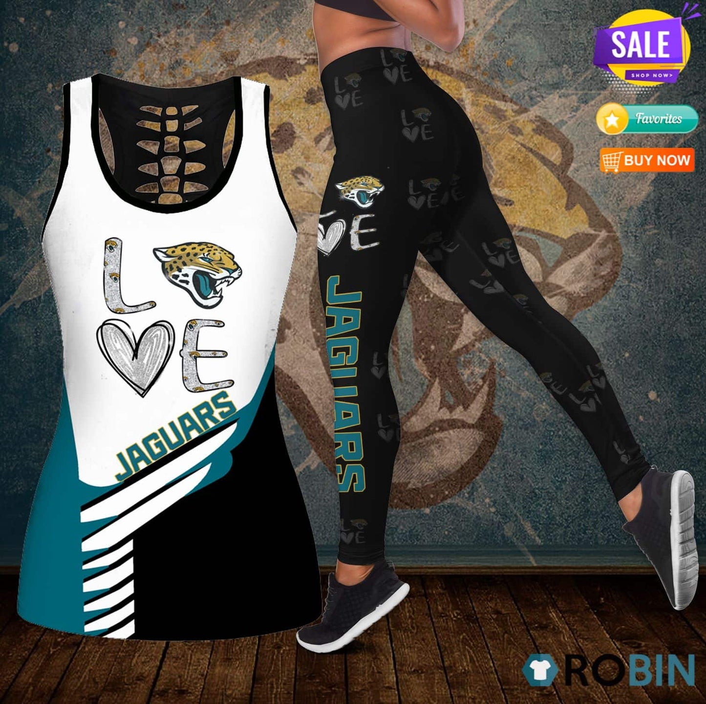 Jacksonville Jaguars Leggings And Tank Top BG180