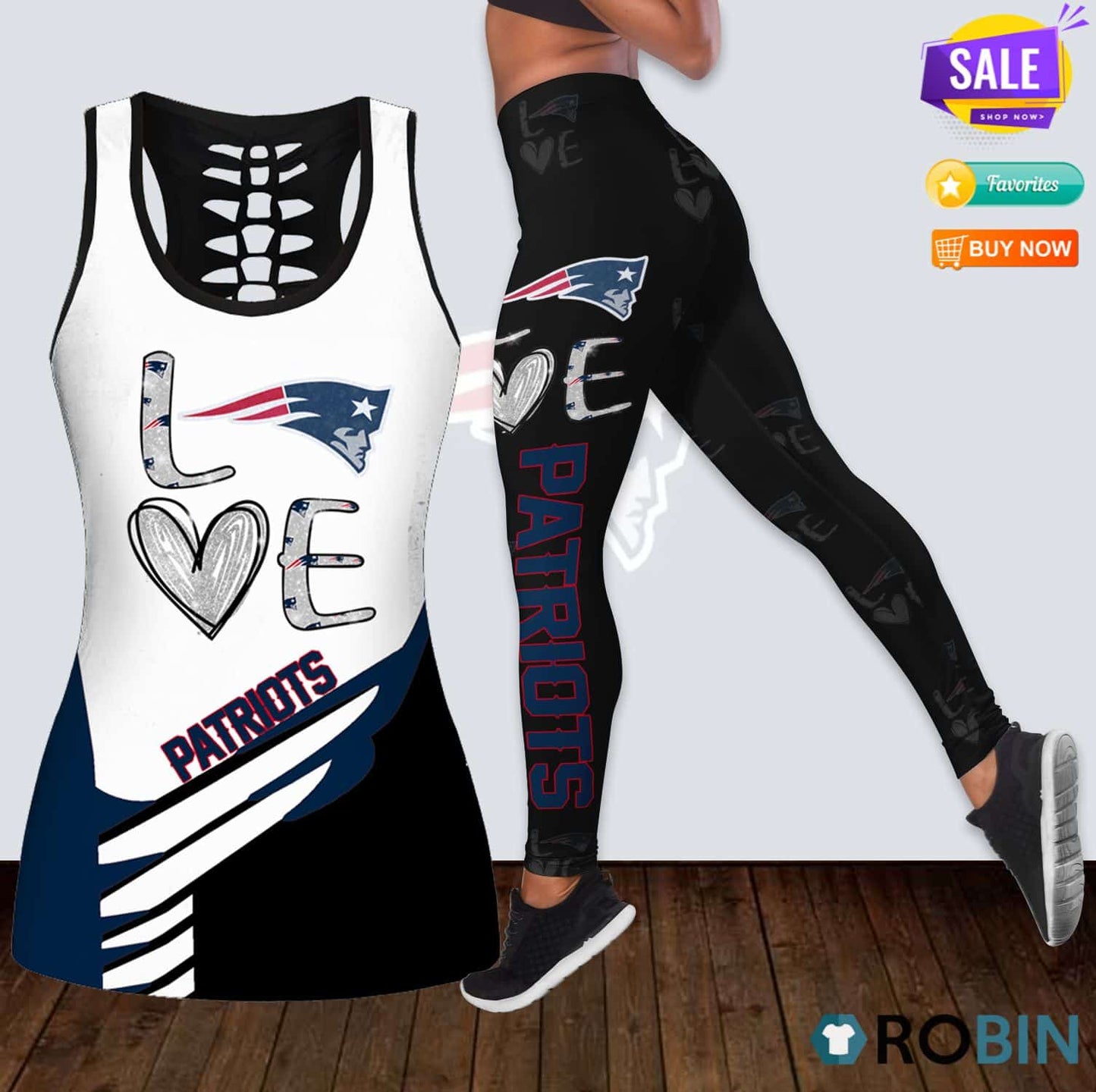 New England Patriots Leggings And Tank Top BG187