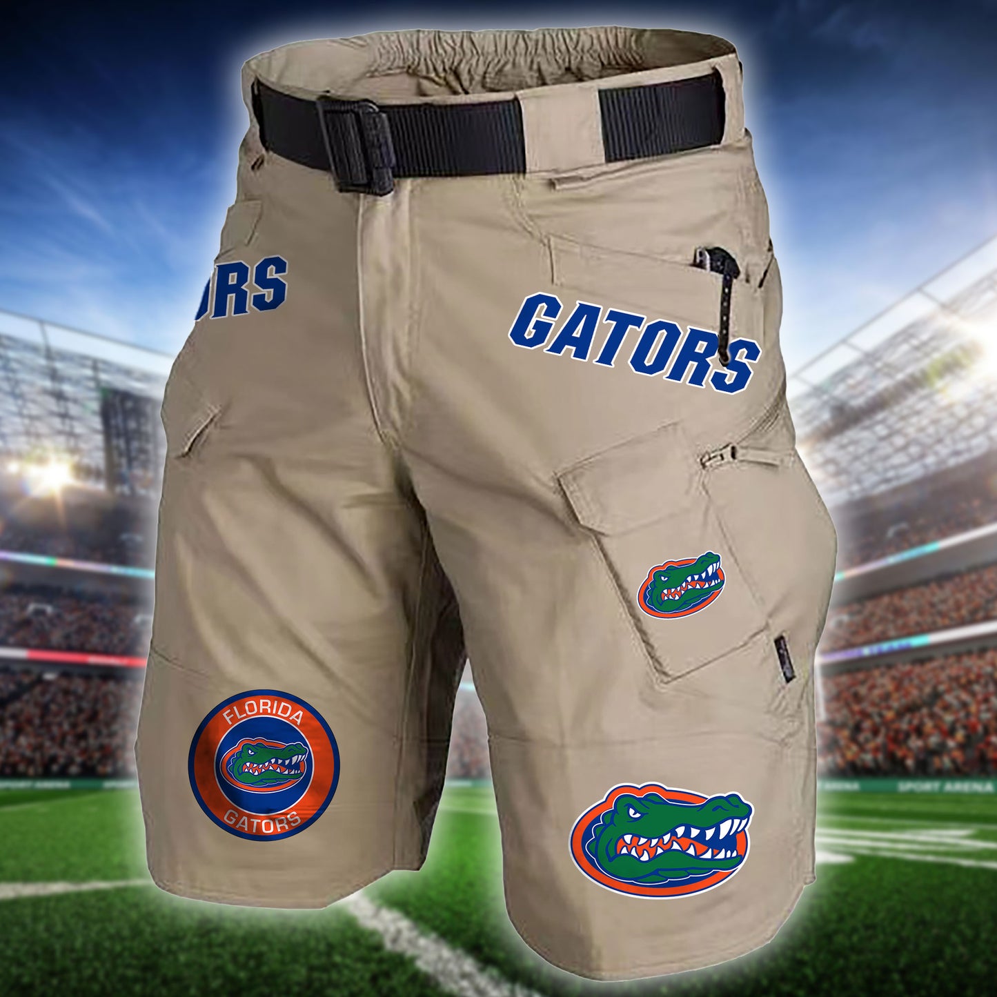 Florida Gators Limited Edition Front Pockets Men Shorts (Belt Not Included) AZBTFPMS000220