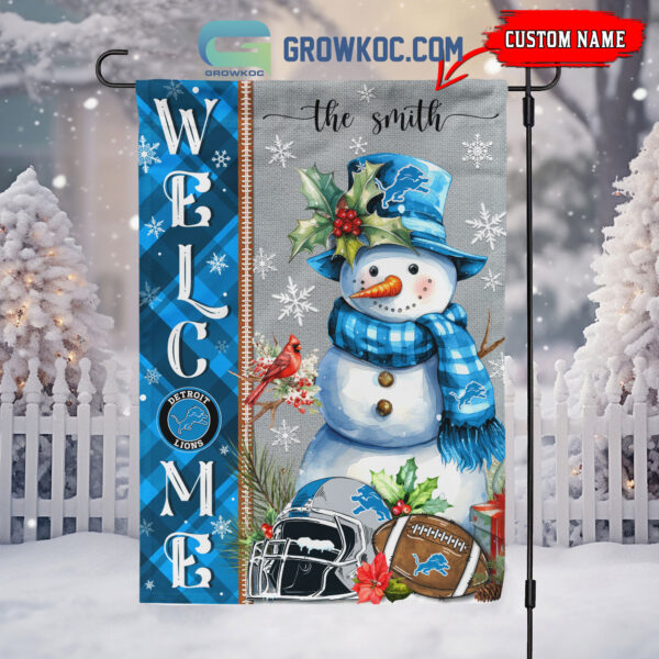 Detroit Lions Christmas Personalized Flag BGFLAG530