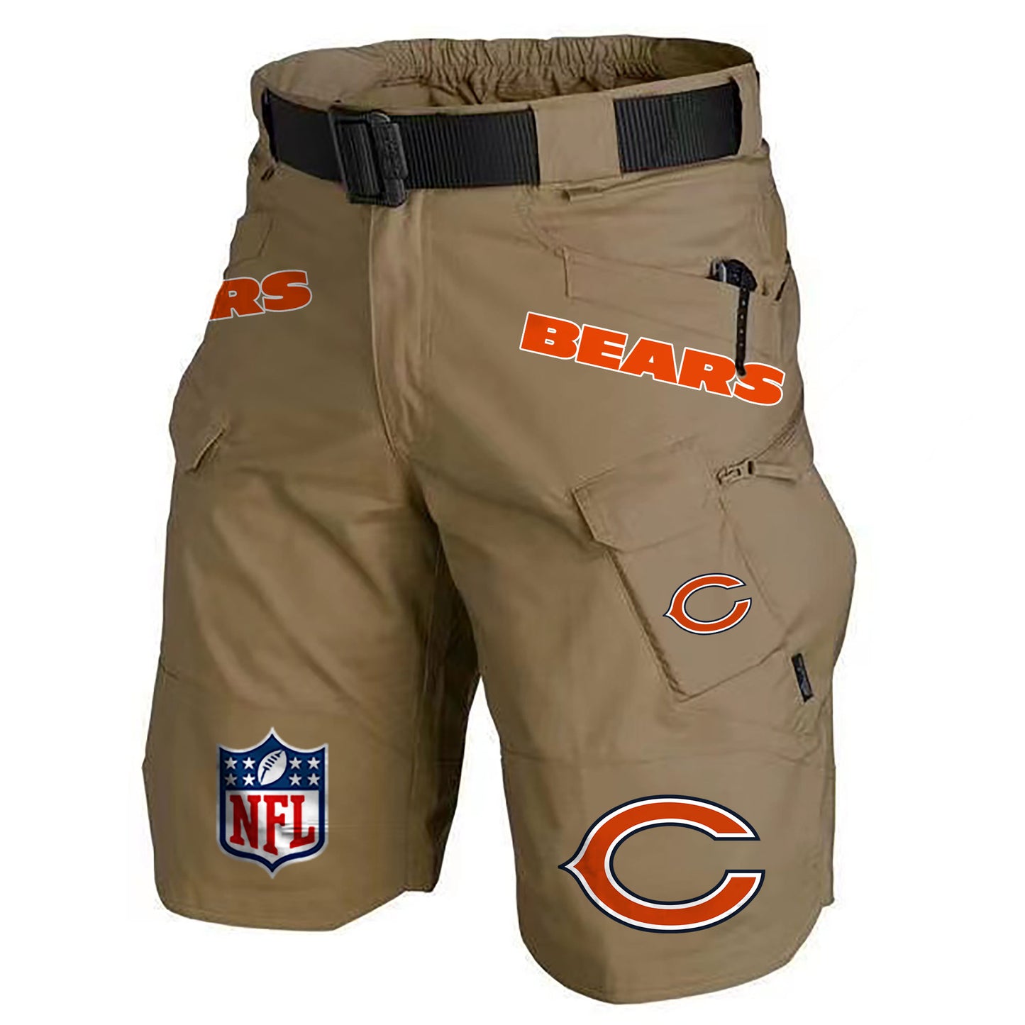 Chicago Bears Limited Edition Front Pockets Men Shorts (Belt Not Included) AZBTFPMS000208
