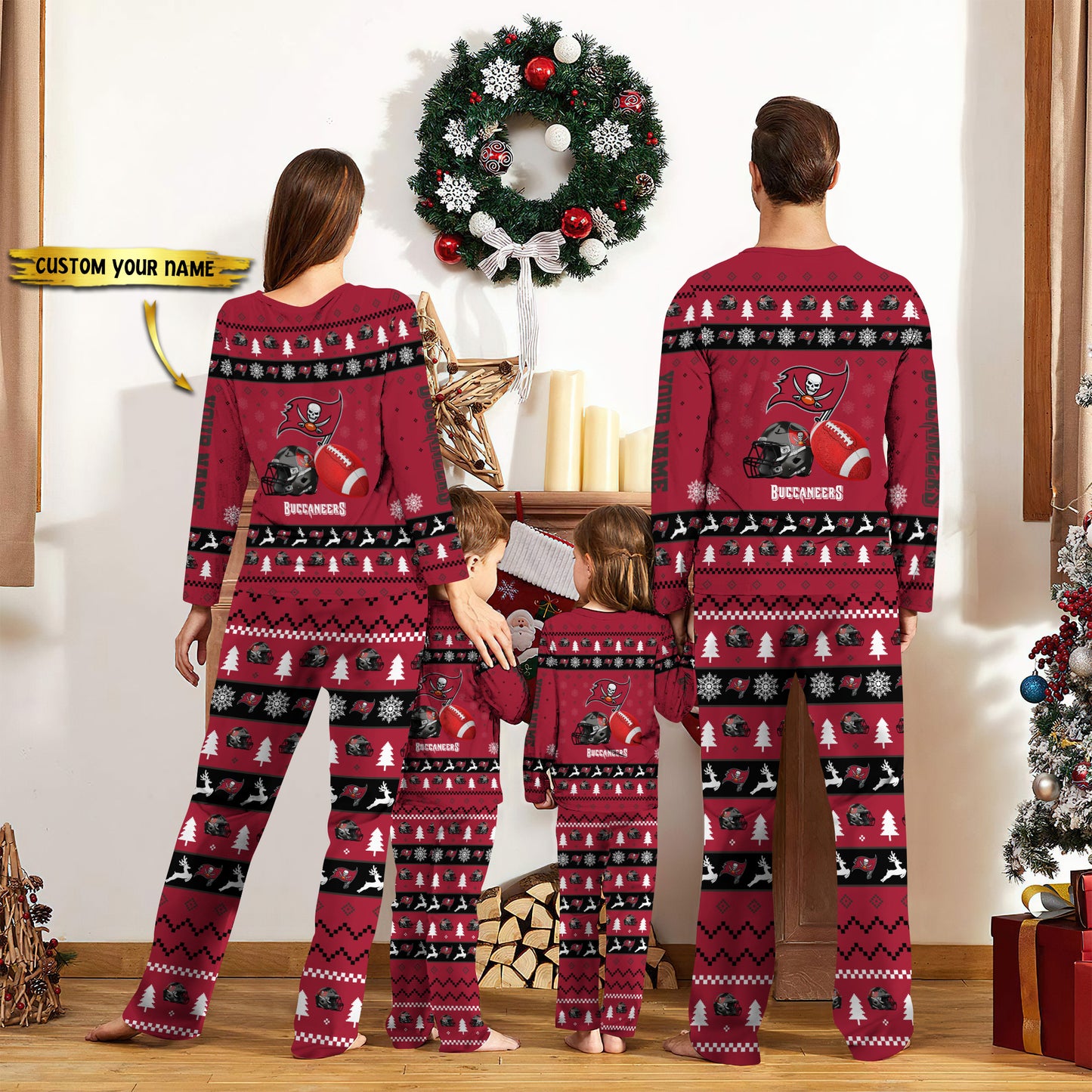 Tampa Bay Buccaneers Personalized Pajamas Set Christmas Gift For Family AZCPYZAM030