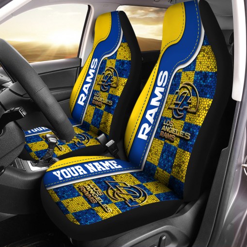Los Angeles Rams Personalized Car Seat Covers BGCSC652
