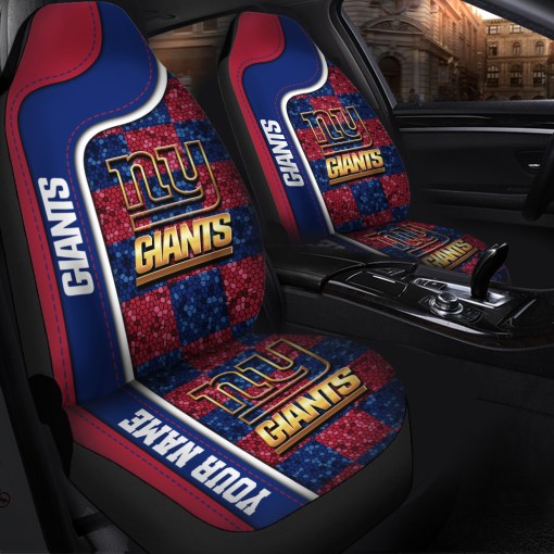 New York Giants Personalized Car Seat Covers BGCSC657