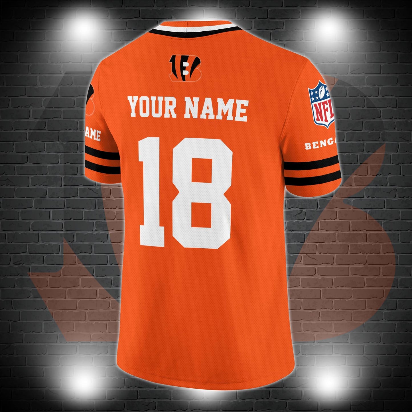 Cincinnati Bengals Personalized V-neck Football Jersey Sport Gifts For Fan AZCVFJ057