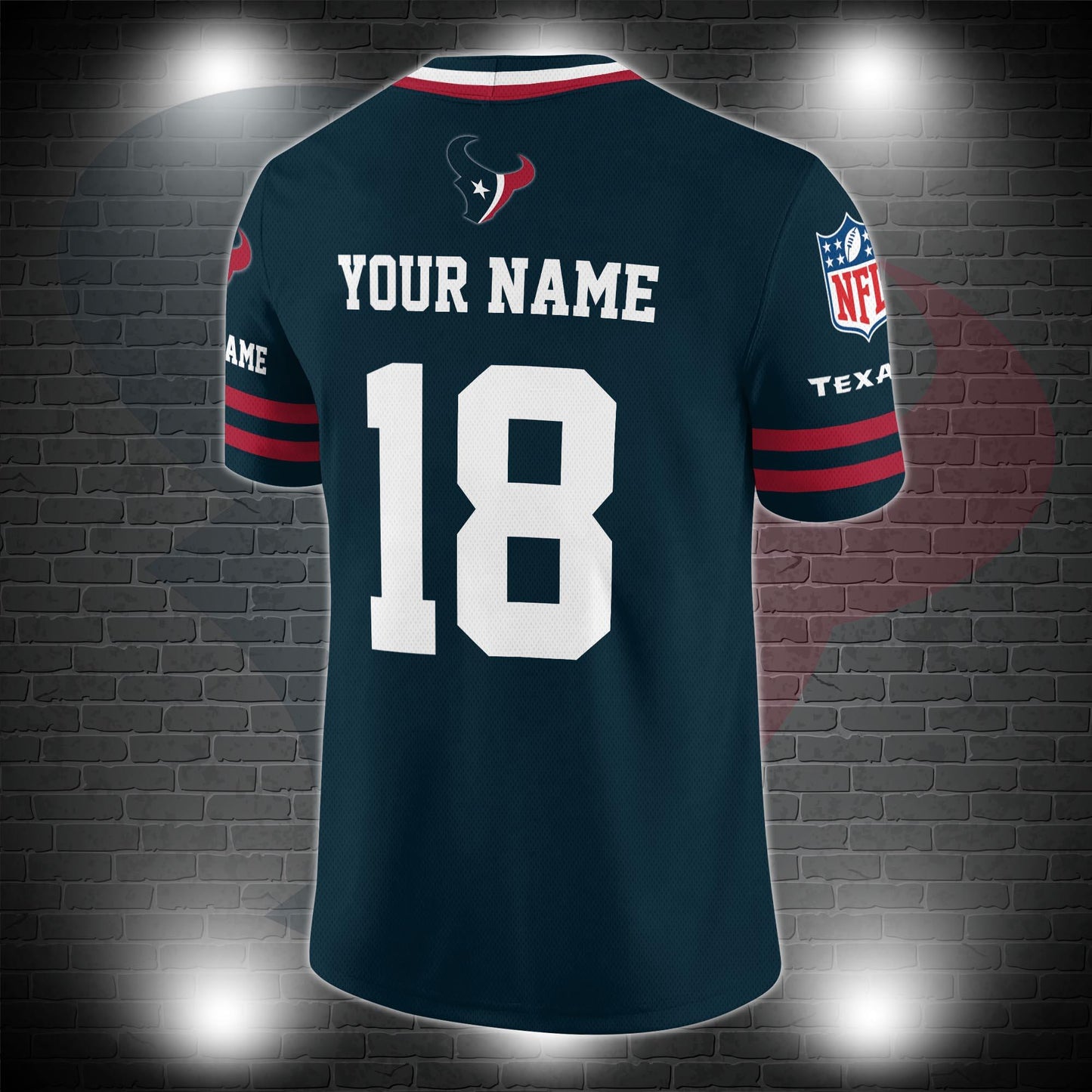 Houston Texans Personalized V-neck Football Jersey Sport Gifts For Fan AZCVFJ051