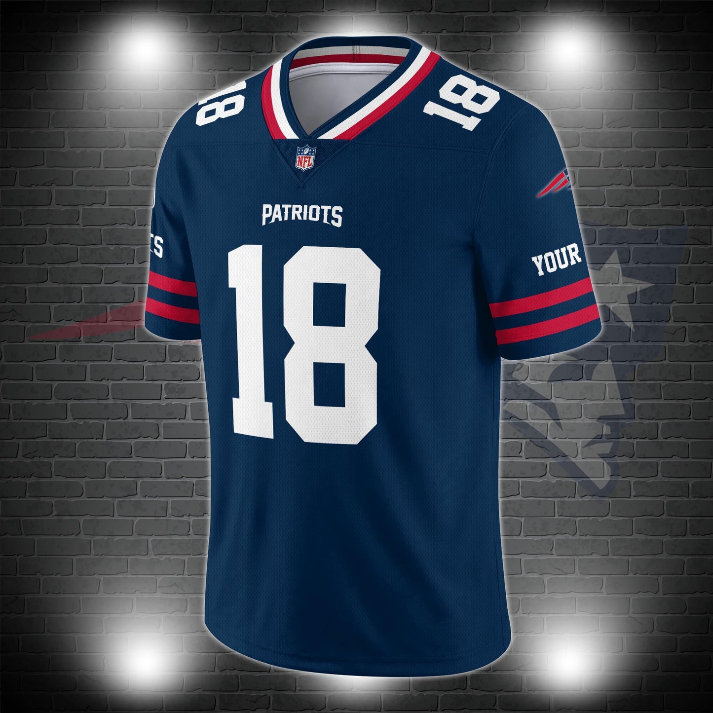 New England Patriots Personalized V-neck Football Jersey Sport Gifts For Fan AZCVFJ042