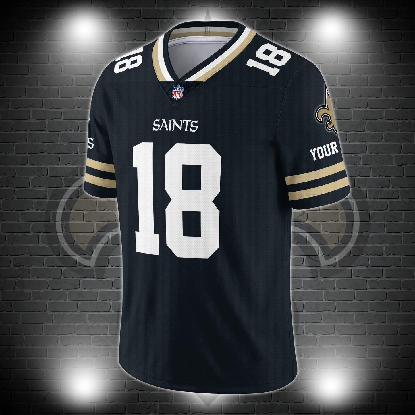 New Orleans Saints Personalized V-neck Football Jersey Sport Gifts For Fan AZCVFJ041