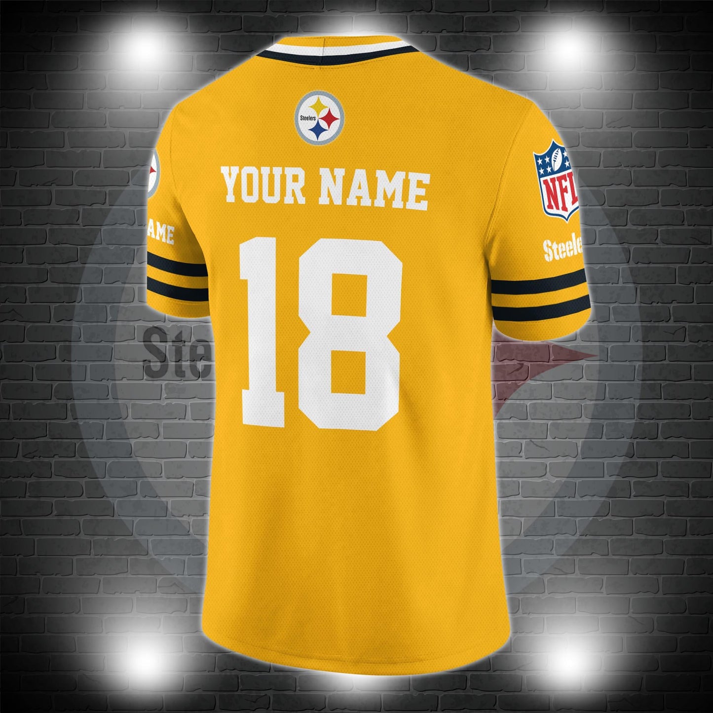 Pittsburgh Steelers Personalized V-neck Football Jersey Sport Gifts For Fan AZCVFJ037