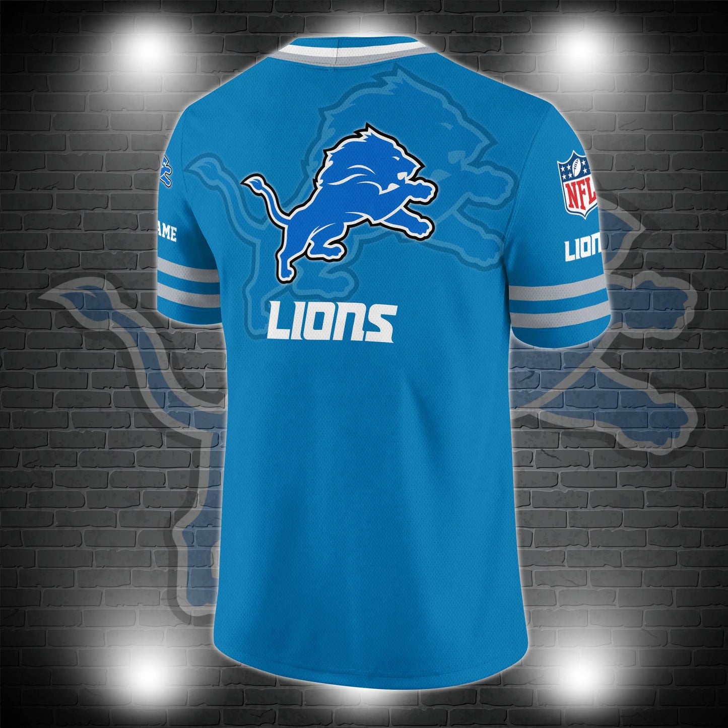 Detroit Lions Personalized V-neck Football Jersey Sport Gifts For Fan AZCVFJ022