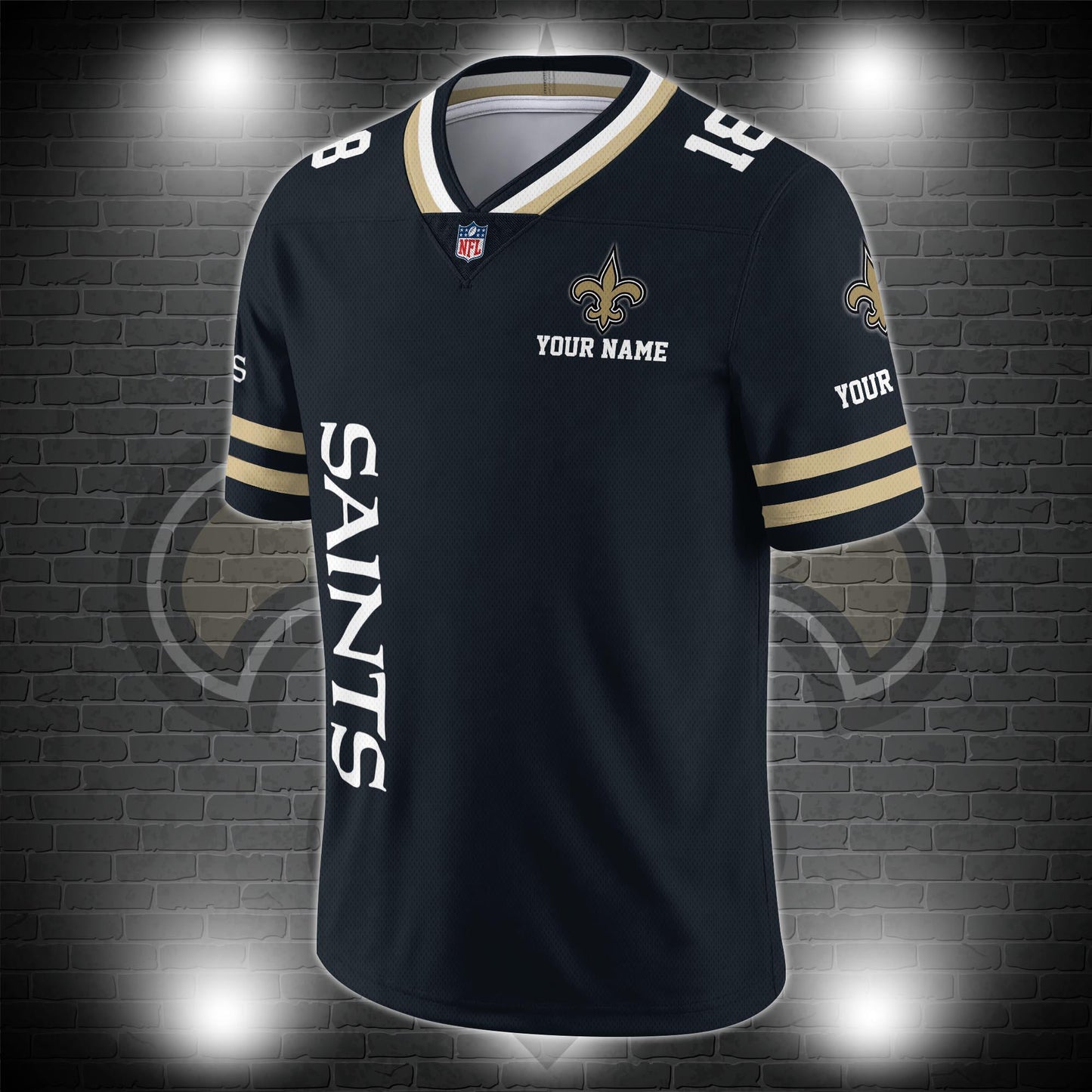 New Orleans Saints Personalized V-neck Football Jersey Sport Gifts For Fan AZCVFJ011
