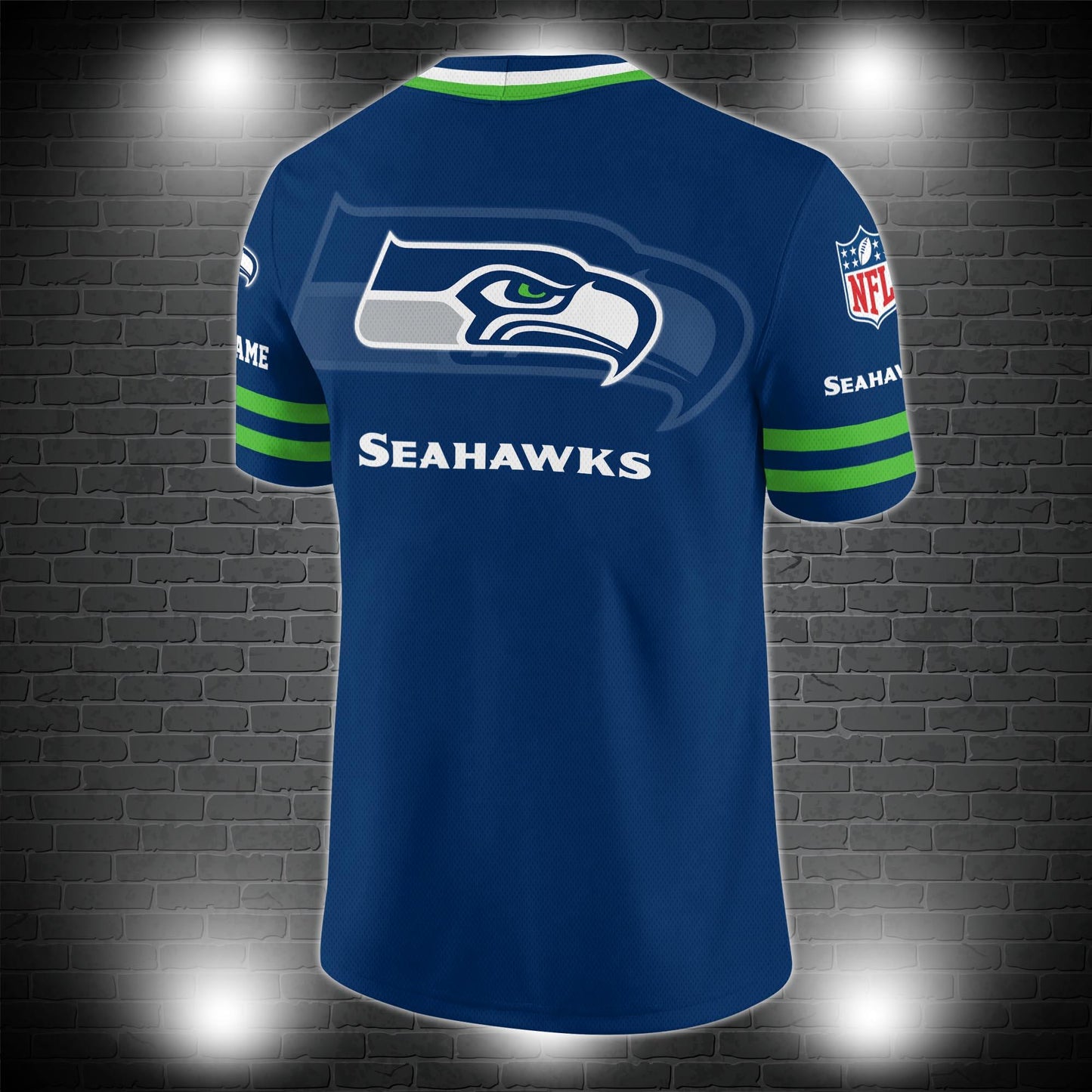 Seattle Seahawks Personalized V-neck Football Jersey Sport Gifts For Fan AZCVFJ006