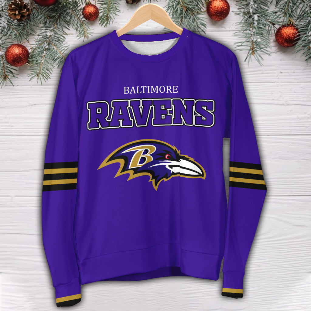 Baltimore Ravens 3D Printed Sweater