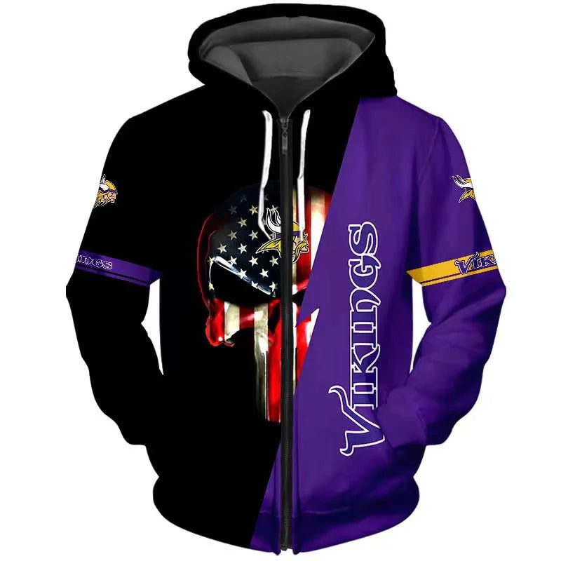 Minnesota Vikings x Halloween 3D Hoodie HA191