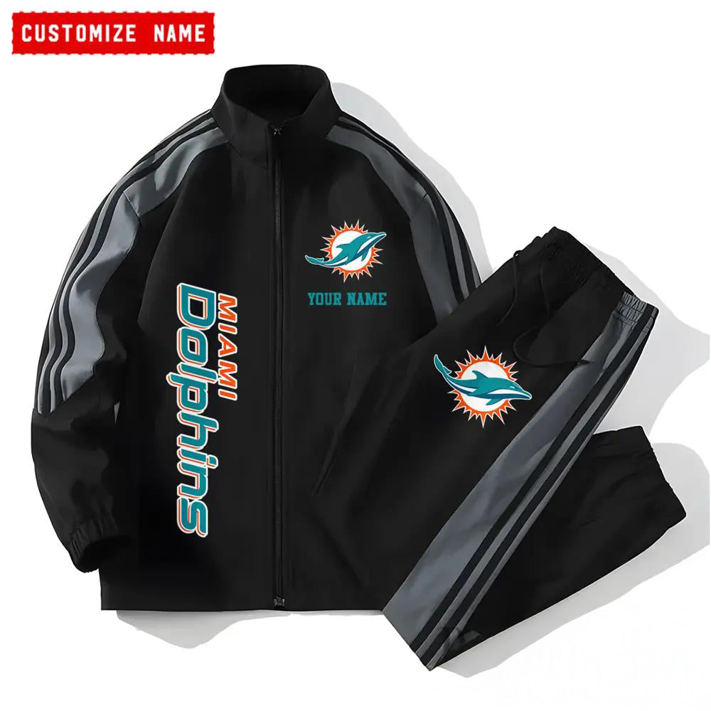 Miami Dolphins Combo Versatile Sports Jacket And Pants EM19