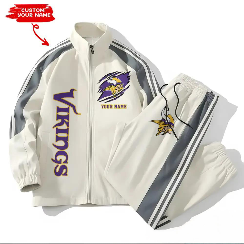 Minnesota Vikings Combo Versatile Sports Jacket And Pants EM54