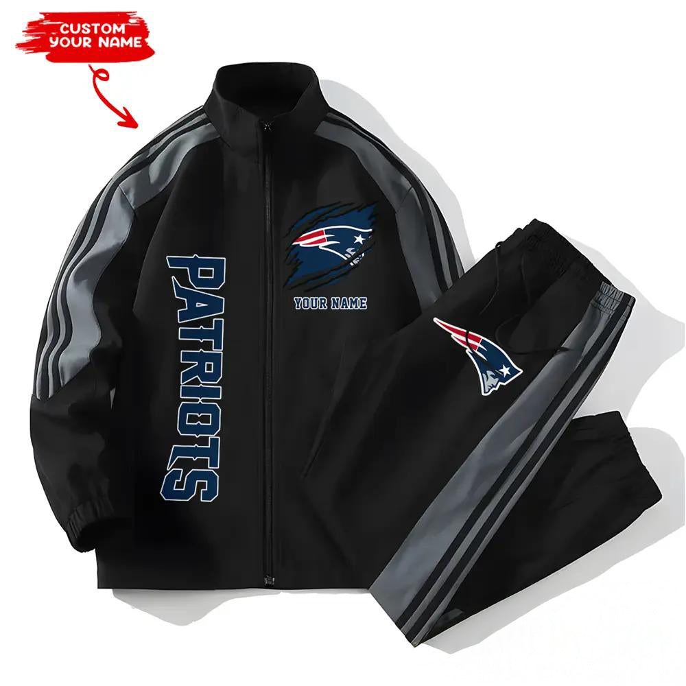 New England Patriots Combo Versatile Sports Jacket And Pants EM55