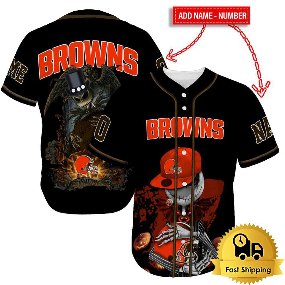 Cleveland Browns x Halloween Custom Baseball Jersey HA125