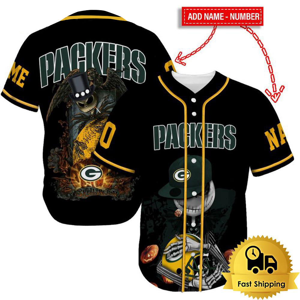 Green Bay Packers x Halloween Custom Baseball Jersey HA130