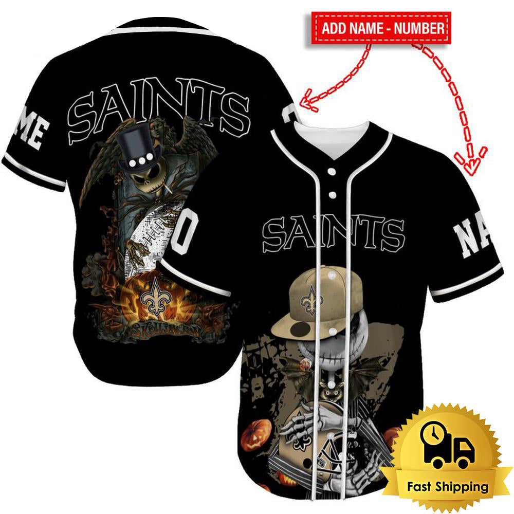 New Orleans Saints x Halloween Custom Baseball Jersey HA143