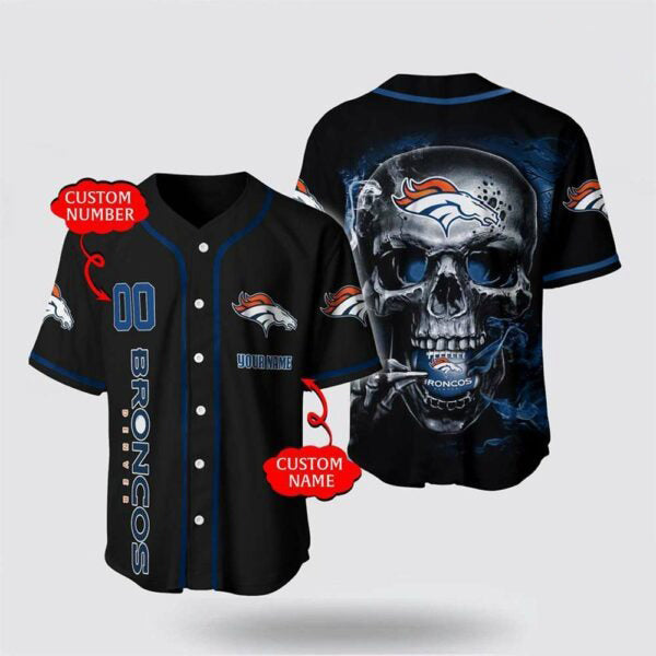 Denver Broncos x Halloween Custom Baseball Jersey HA163