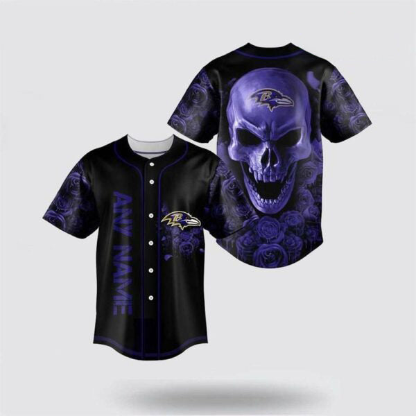 Baltimore Ravens Halloween x Custom Baseball Jersey HA186