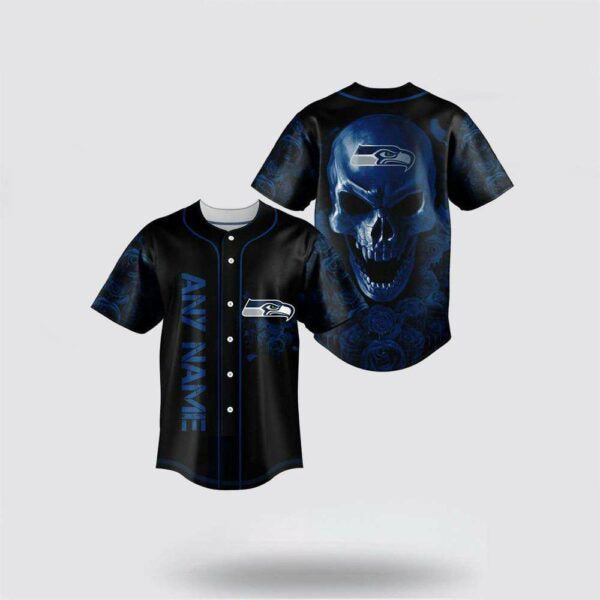 Seattle Seahawks Halloween x Custom Baseball Jersey HA215