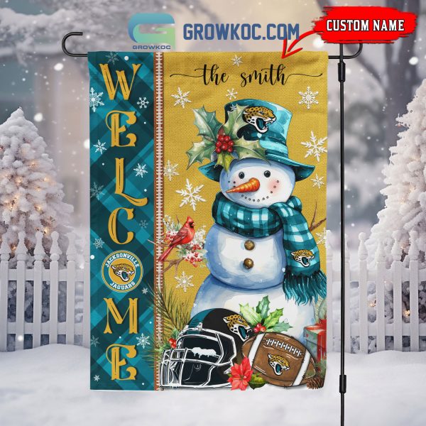 Jacksonville Jaguars Christmas Personalized Flag BGFLAG534
