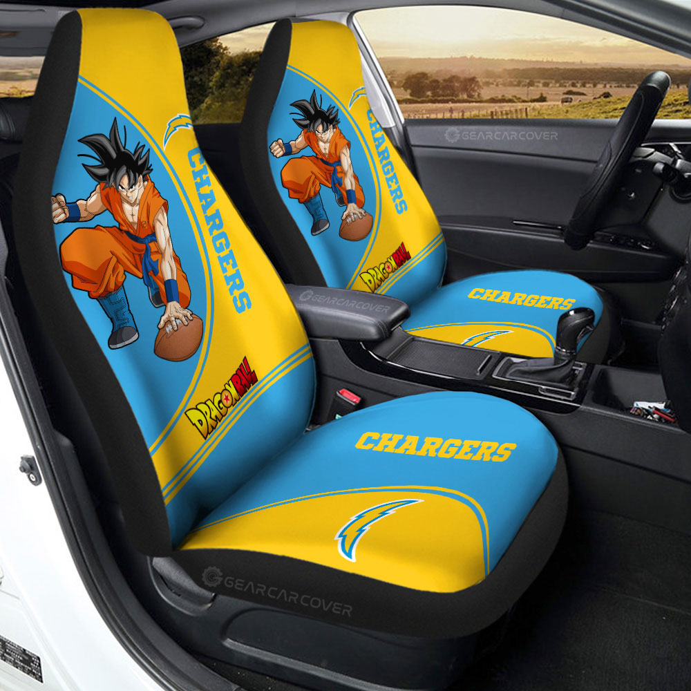 Los Angeles Chargers Car Seat Covers Goku AZBTCSC000027