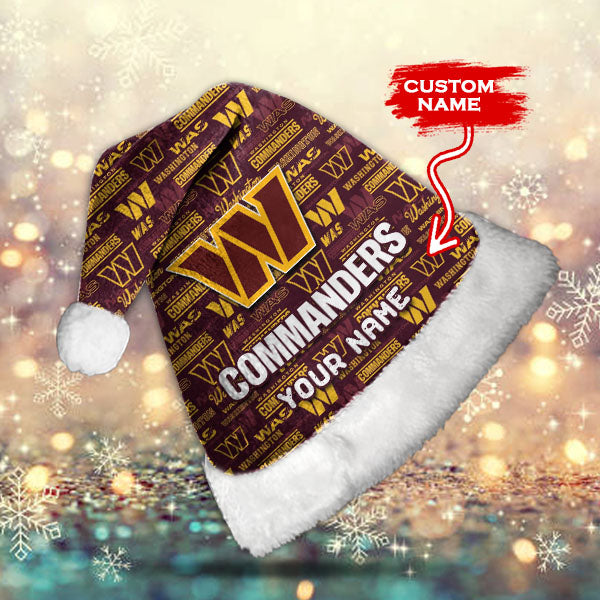 Washington Commanders Personalized Christmas Hat AZCRMHAT032