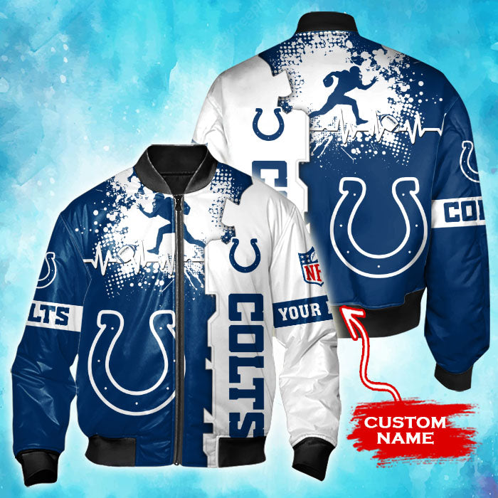 Indianapolis Colts Personalized Thick Bomber Jacket CSBBT155