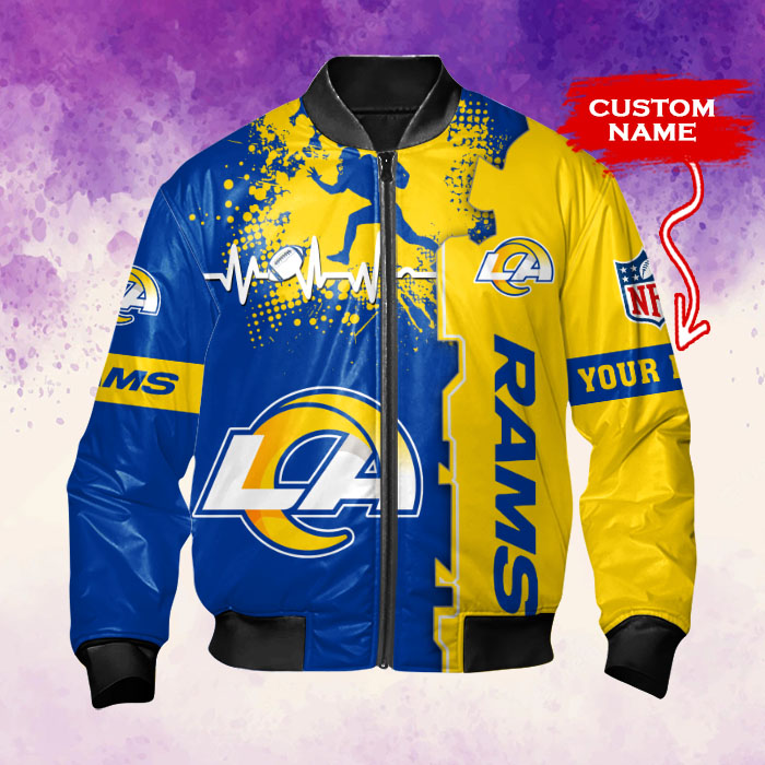 Los Angeles Rams Personalized Thick Bomber Jacket CSBBT160