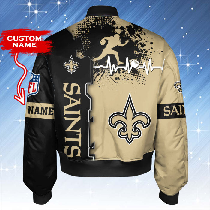 New Orleans Saints Personalized Thick Bomber Jacket CSBBT164