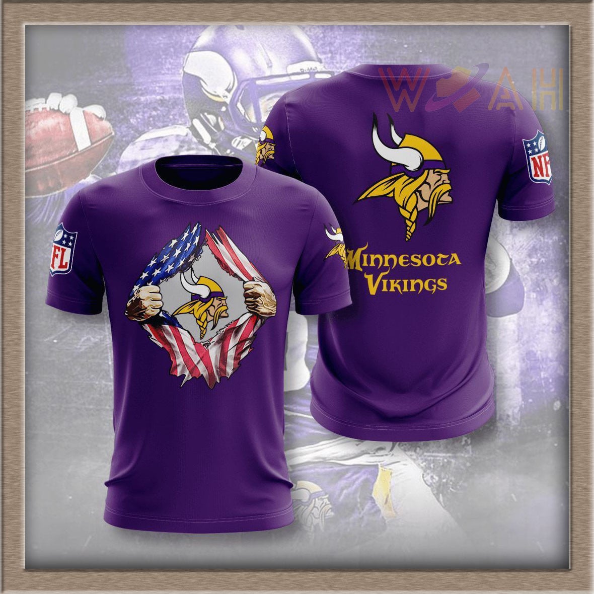 Minnesota Vikings 3D T-shirt BG388