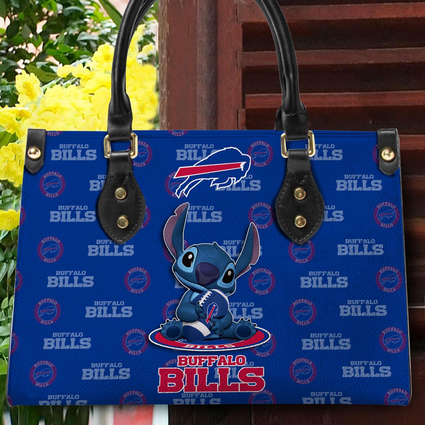 Buffalo Bills Personalized Leather Hand Bag BB370