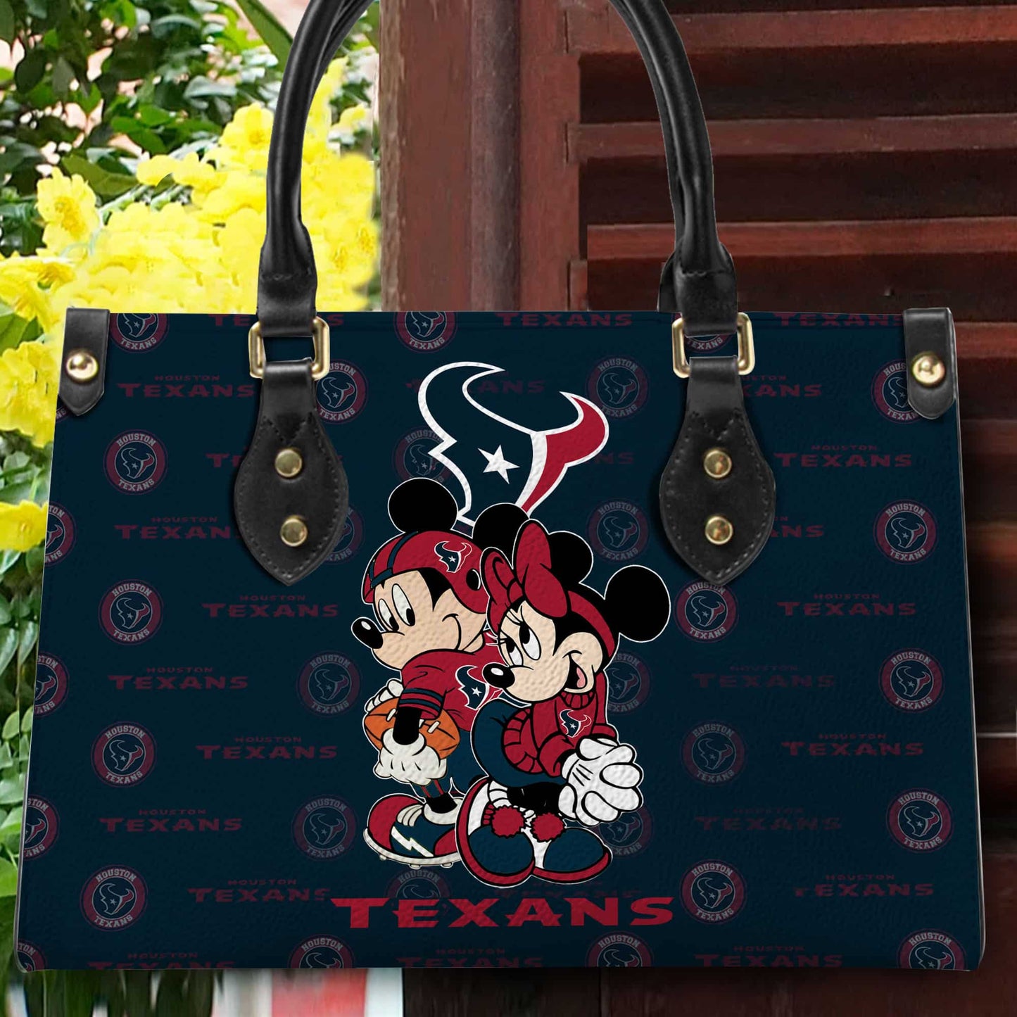 Houston Texans Personalized Leather Hand Bag BB92