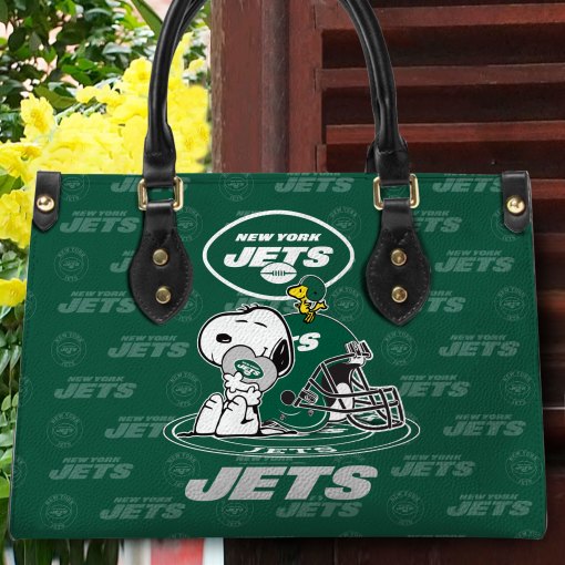 New York Jets Personalized Leather Hand Bag BB157