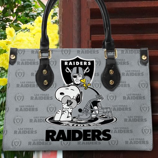 Las Vegas Raiders Personalized Leather Hand Bag BB149